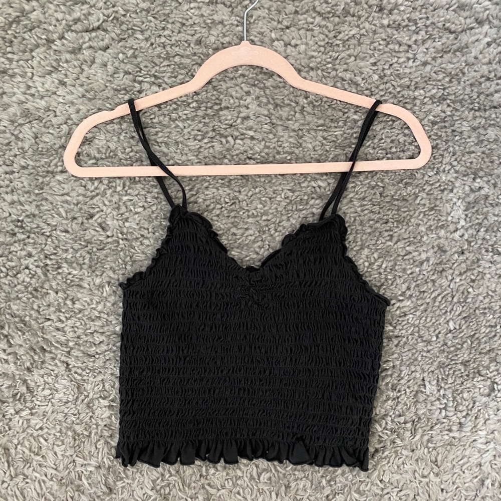 Charcoal Ruche Tank from American Eagle